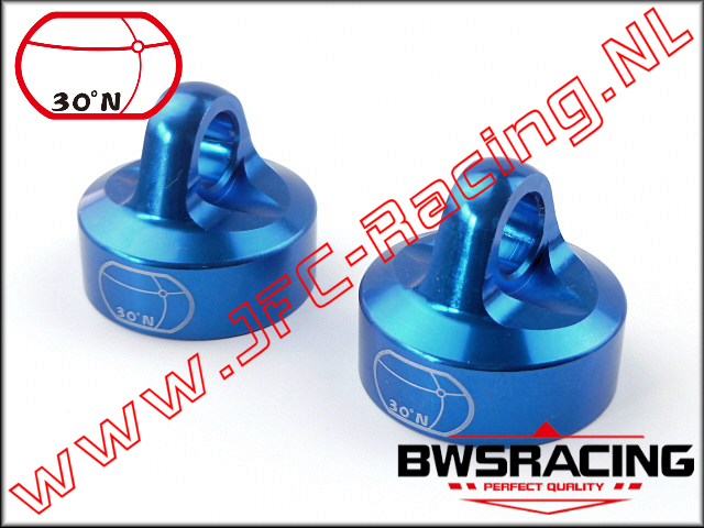 30N-55044-BLAUW, Schokdemper Kappen Boven (<FONT COLOR=0000ff>Blauw</FONT>) 30º North 2st.