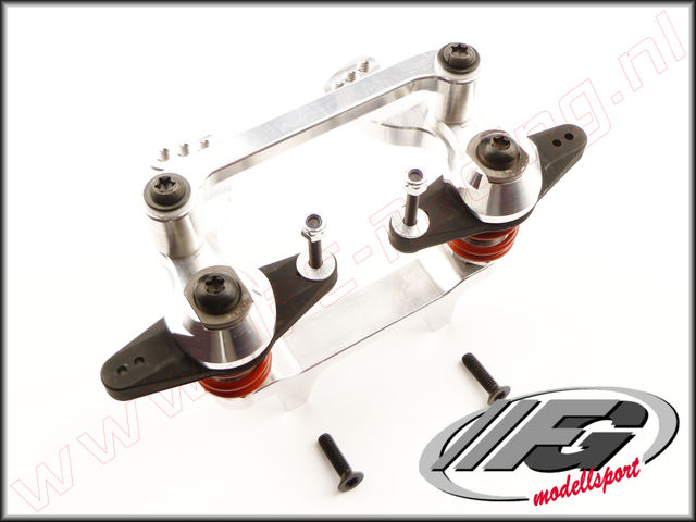 FG 67370, Dubbele Servo-Saver Set (Instelbaar)(80°)(4WD)(Aluminium) 1st.