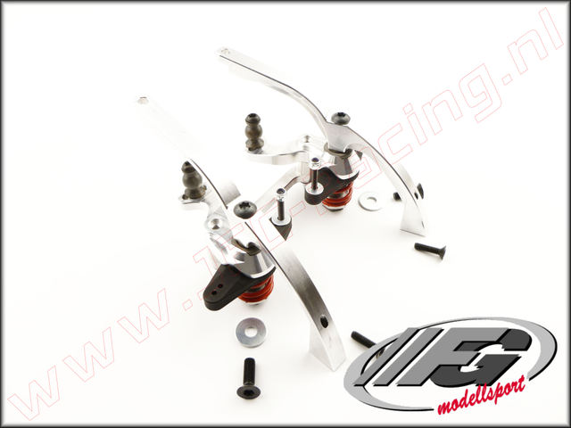 FG 67371, Dubbele Servo-Saver Set (Instelbaar)(80°)(2WD)(Aluminium) 1st.