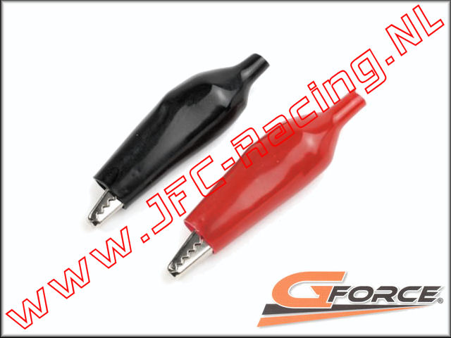 GF-1012-001, Krokodil Klem (Klein)(Rood & Zwart) 1set.