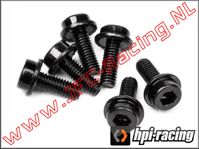 HPI 94453, Imbusschroef cilinderkop met ring (3 x 8mm) 6st.