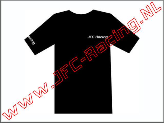 JFC 0080-L, T-shirt Met JFC-Racing Logo (Black / White (Maat L) 1st.