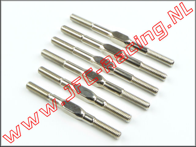LOS 254004, Instelstang Links / Rechts Draad (2 x M6 x 74mm)(4 x M6 x 87mm) 6st.
