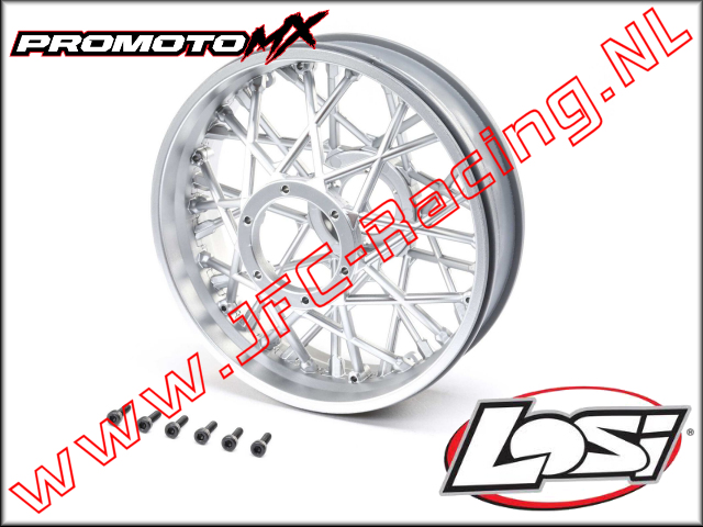 LOS 46003, Promoto-MX Achterwiel Set, Chroom 1st.