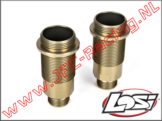 LOSB 2863, Schokdemperhuis Hard Anodiseert (Front-as)(28 x 70mm)(Aluminium) 2st