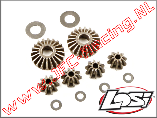 LOSB 3202, Differentieel Tandwielen (Gehard Staal)(Voor-as / Center / Achter-as) Set.