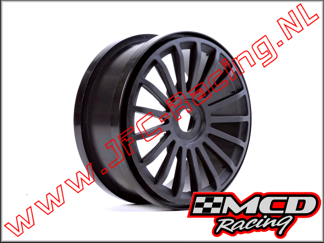 M100111P, MCD Velg Zwart 17 Spaaks (Ø180 x 65 mm)(24mm Hex Adapter) 2st.
