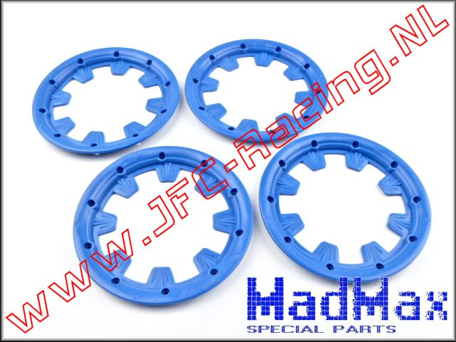 MM 1201, Madmax Beadlock-Ringen Van Hoge Kwaliteit (<FONT COLOR=0000ff>Blauw</FONT>)(MadMax) 4st.