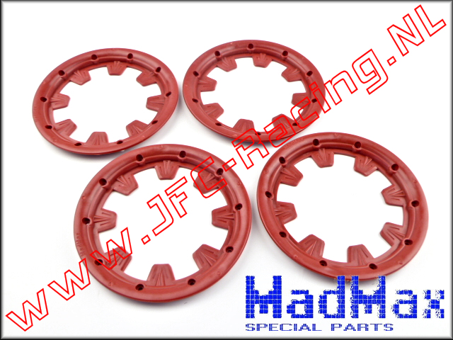 MM 1203, Madmax Beadlock-ringen van hoge kwaliteit (<FONT COLOR=ff0000>Rood</FONT>)(MadMax) 4st.