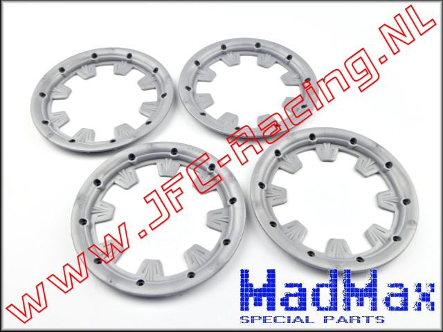 MM 1204, Madmax Beadlock-ringen van hoge kwaliteit (<FONT COLOR=808080>Zilver</FONT>)(MadMax) 4st.