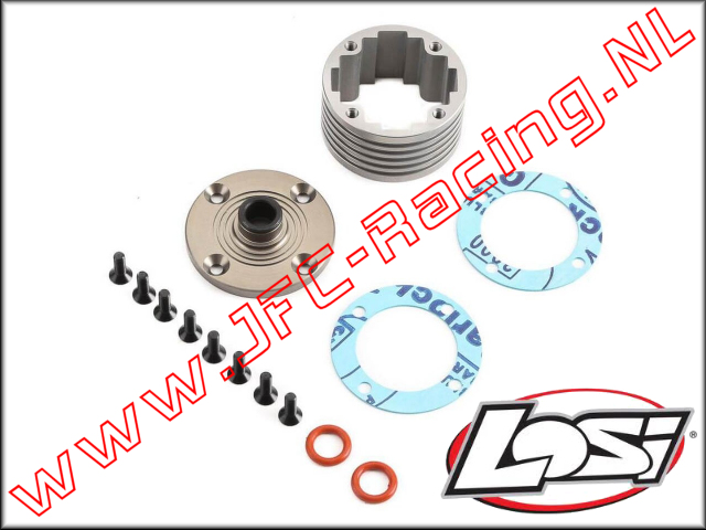 TLR 252010, Aluminium Differentieel Behuizing Set (5ive-B, 5ive-T, MINI WRC) 1st.