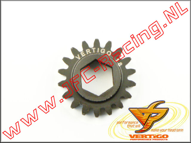 VTG 101118, Vertigo 18T Steel Pinion gear (12mm Hex Drive Clutch Bell) 1st.